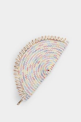 Francesca's Susana Woven Clutch