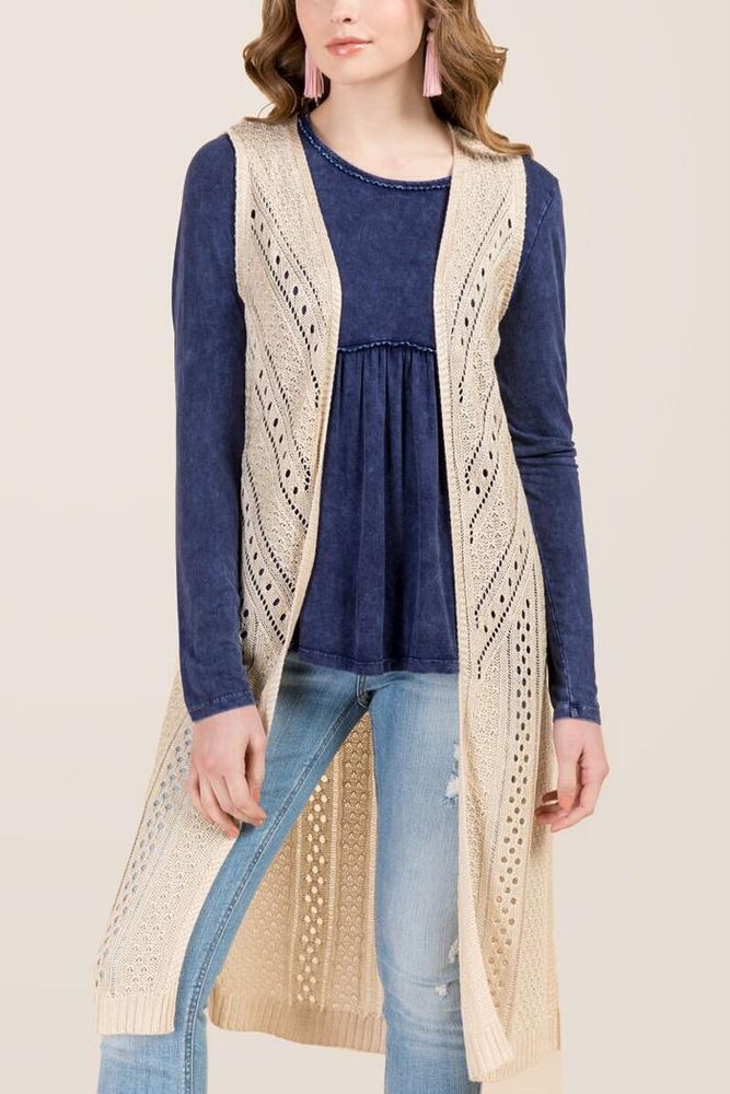 Porsha Double Slit Knit Vest | Dullest 