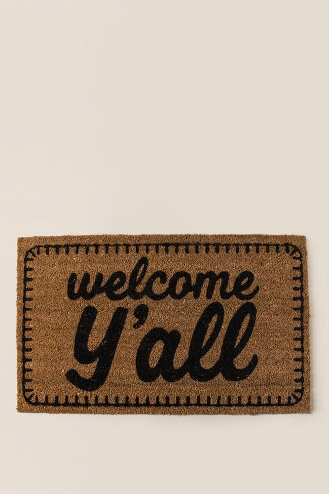 Welcome Y'all Door Mat