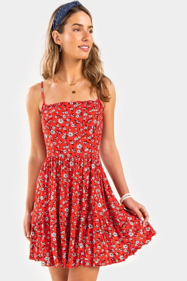 Francesca's Niecy Smocked A-Line Floral Mini Dress | Bridge Street Town  Centre
