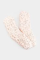 Jillian Popcorn Yarn Crew Socks in Pink
