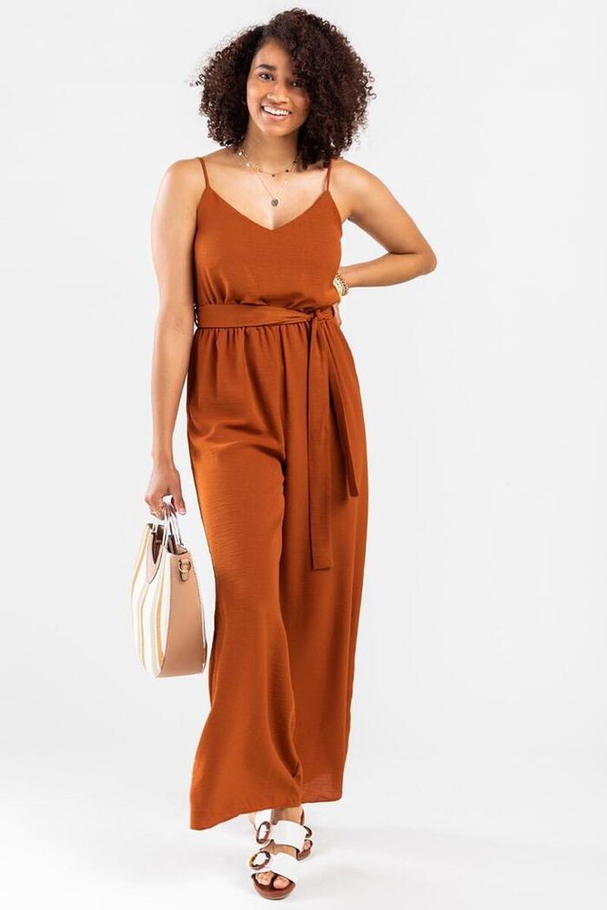 front knot jumpsuit