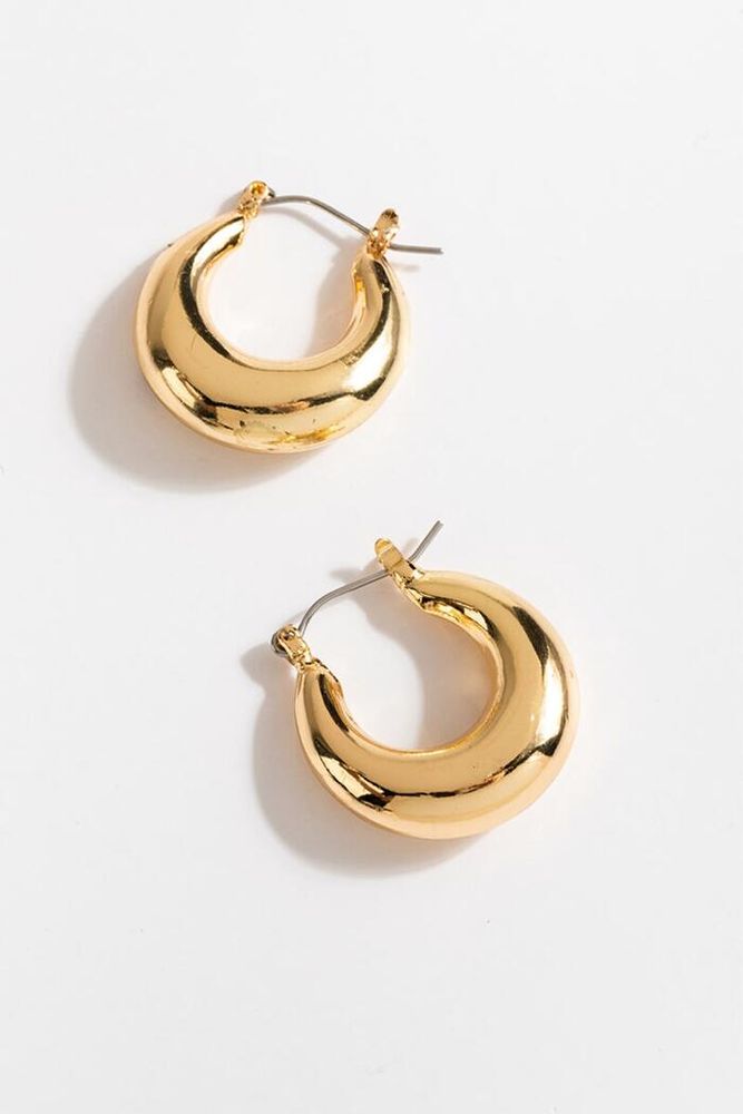 18 karat Gold Large Chunky Hoop Earrings – NUE Hoops