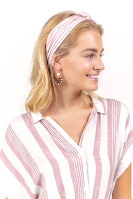 Rose Striped Soft Headwrap