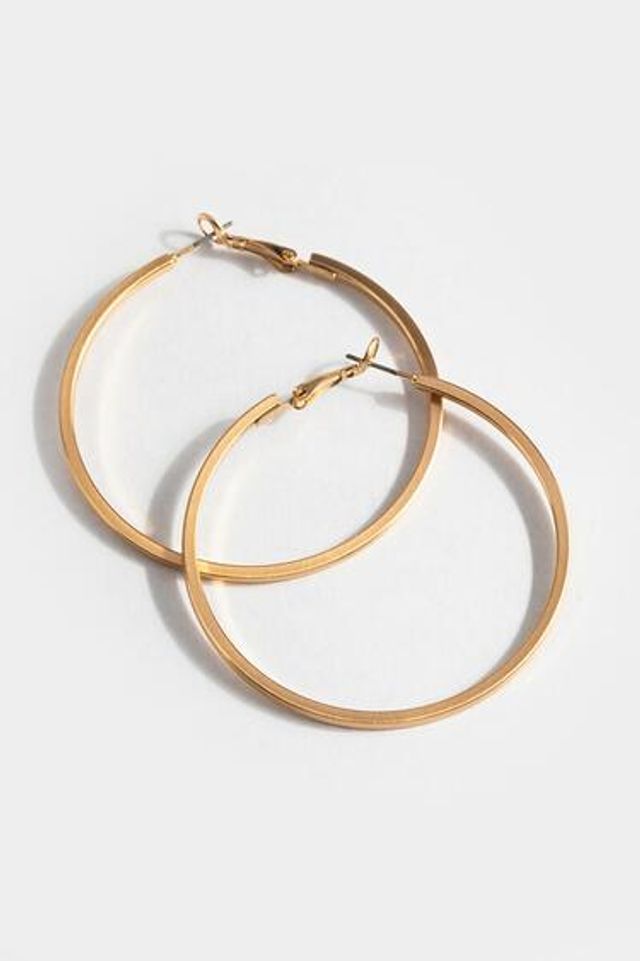 Francesca's Milan Thin Gold Hoops | Connecticut Post Mall