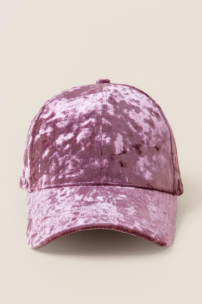 Velvet baseball cap