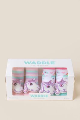 Waddle Unicorn Rattle Socks Set