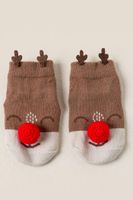 Reindeer Rattle Toe Socks