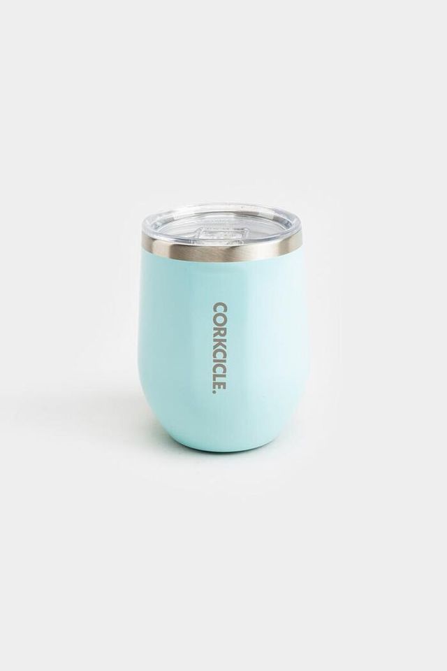 Classic Stemless Wine Cup in Gloss Powder Blue, 12oz