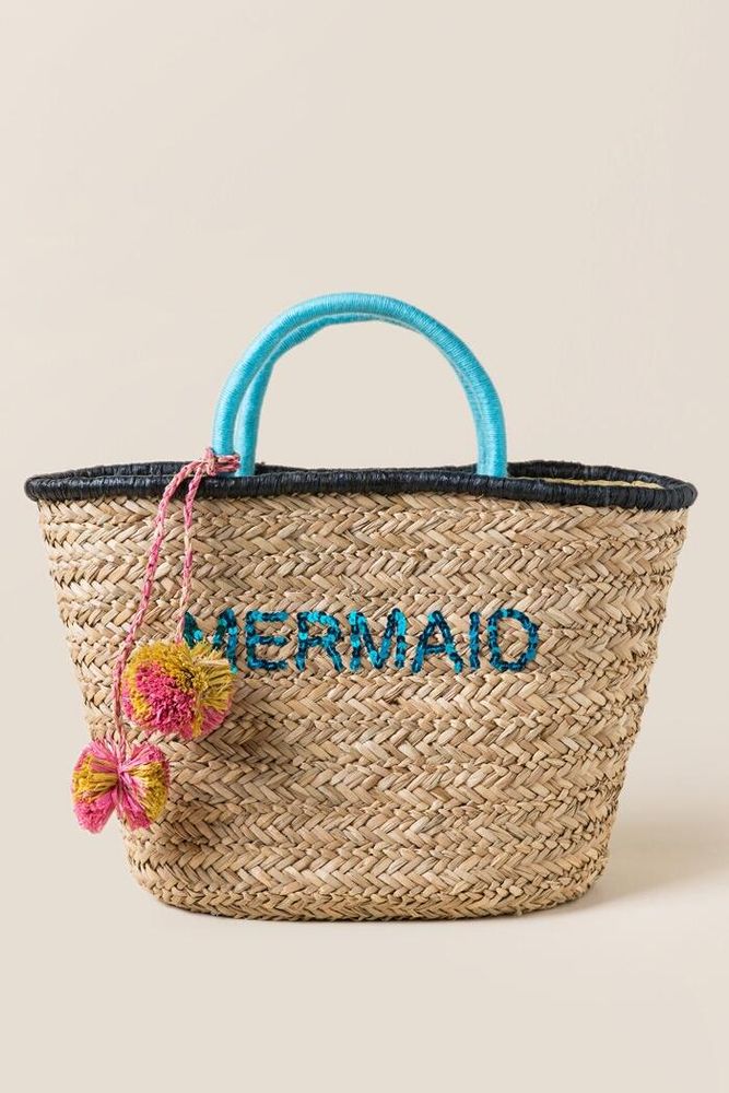 Mermaid long straw and bag