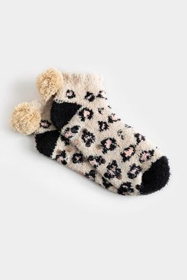 Mia Cozy Leopard Socks