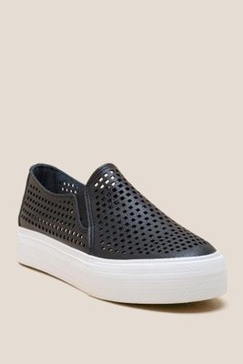 Restricted Vaness Perforated Slip On Sneaker