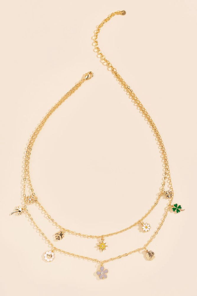 collier blooming strass