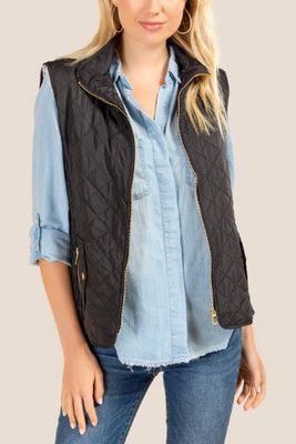 Vanessa Quilted Wubby Lined Puffer Vest