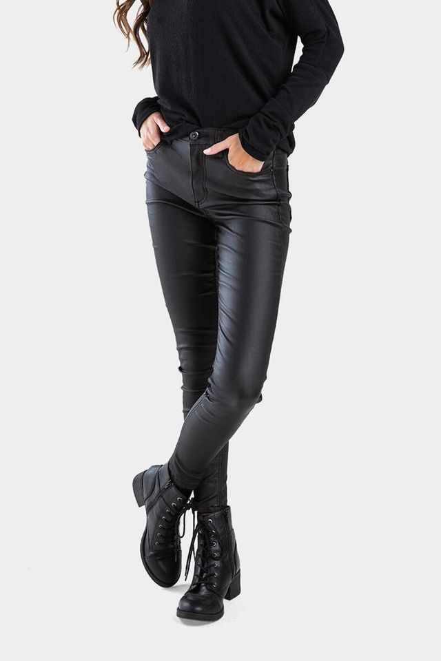 JEANIR Women's High Waist Skinny Leather Pants