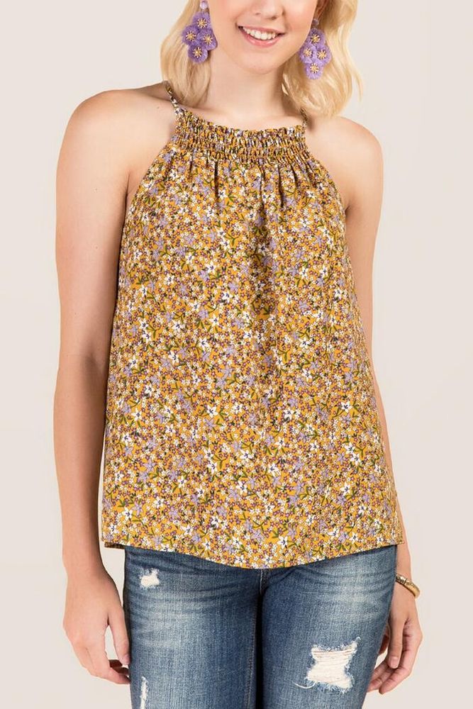 betaling finansiel Sway Francesca's Eva Floral Smocked Tank Top | Bridge Street Town Centre