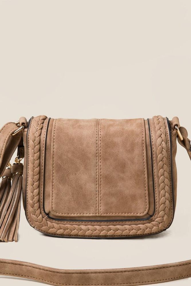 Suede Saddle Hoop Cross-Body Bag