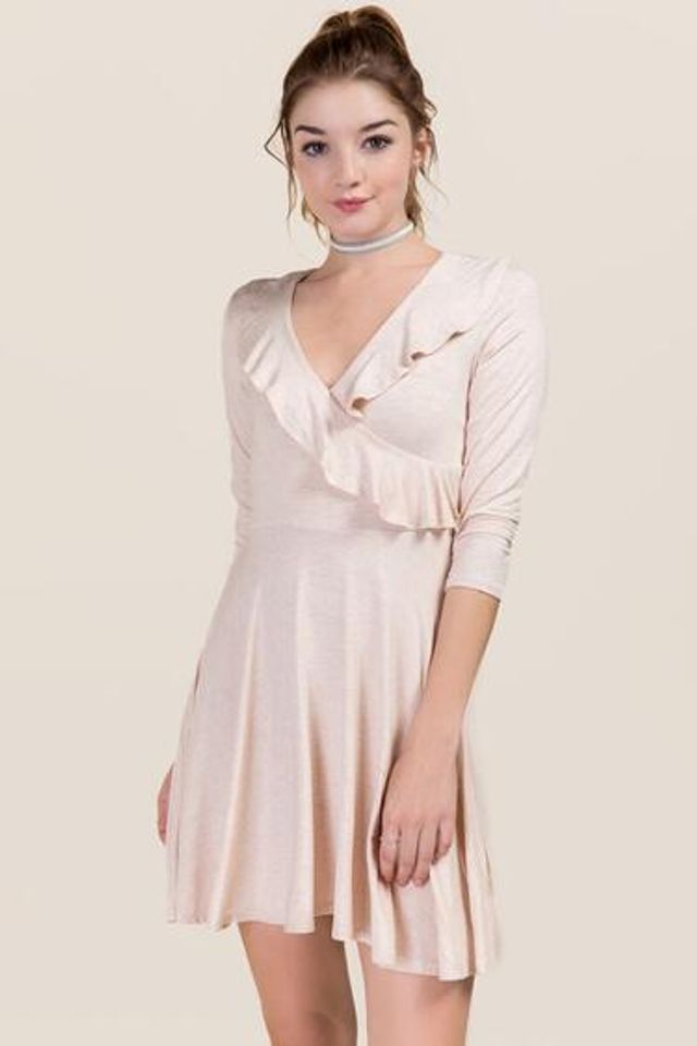 brelynn ruffle wrap dress