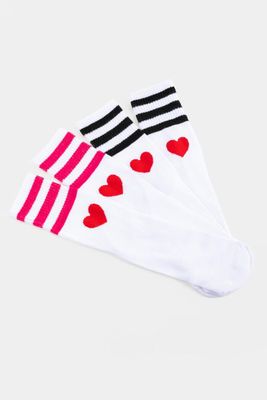 Angie Heart Tube Socks Set