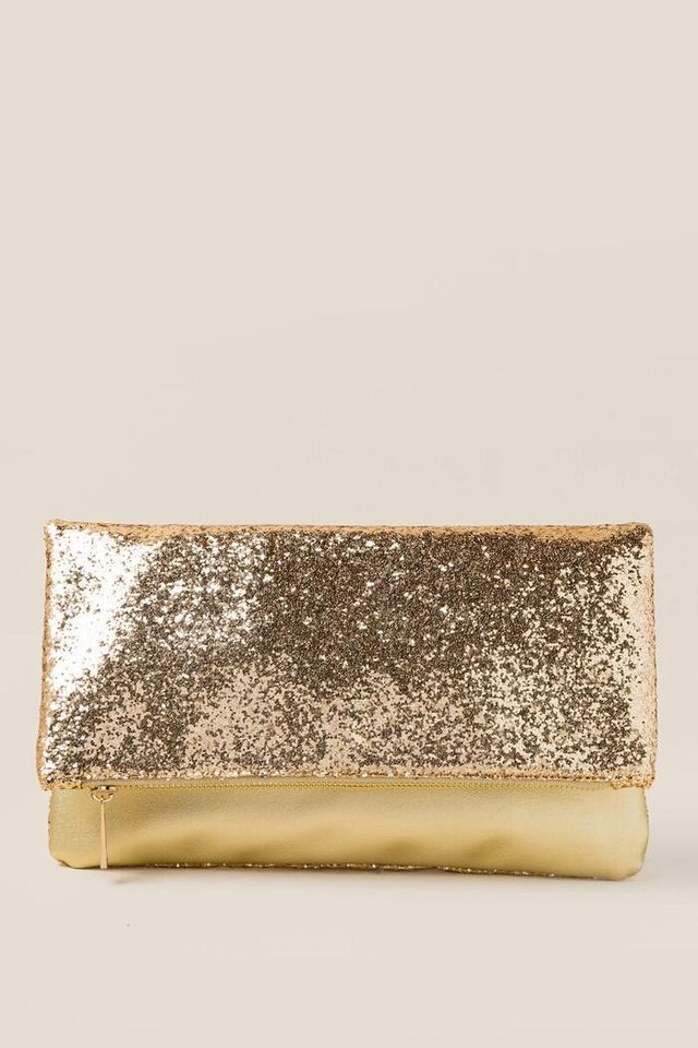 Francesca's Linda Fold Over Leopard Clutch