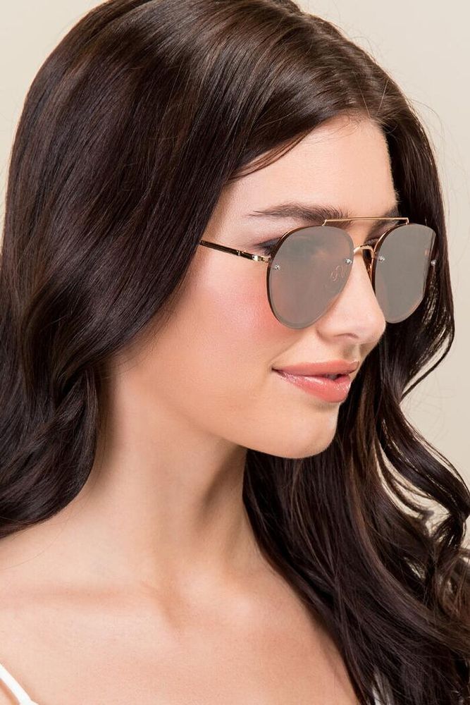 Brow Aviator Sunglasses In Brown