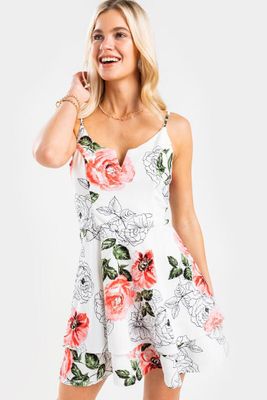 Gerry Tiered Floral Mini Dress