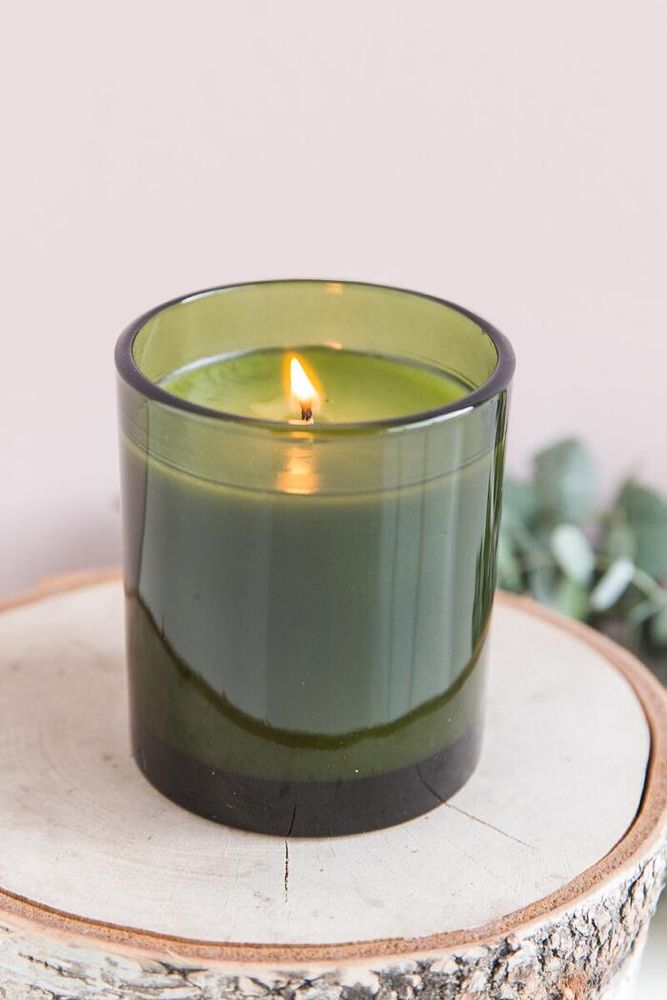 Frasier Fir Green Glass Candle