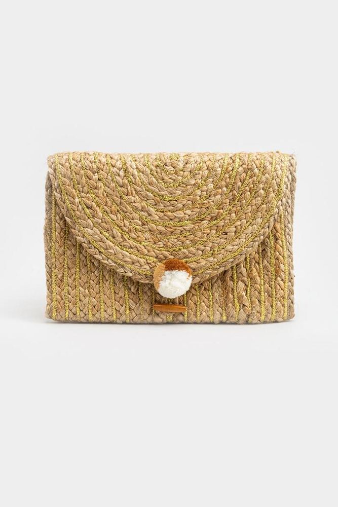 Old Navy Small Straw Clutch Purse