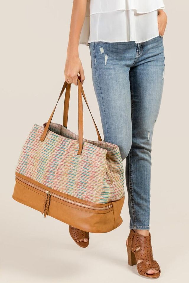 Francesca's Deanne Long Strap Weekender