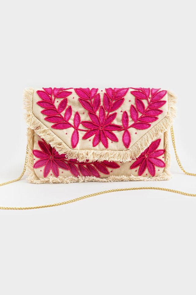 Rita Raffia Clutch Bag