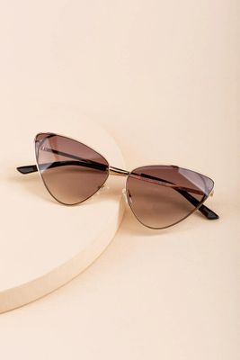 Francesca's Elena Metal Edge Cat Eye Sunglasses