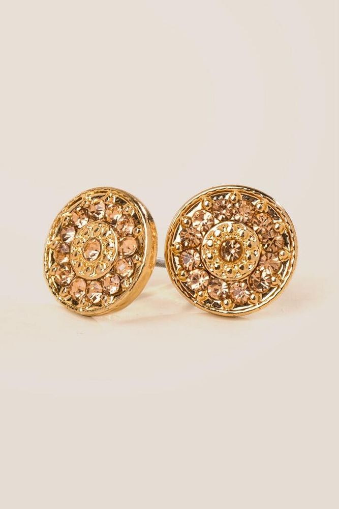 Women's Large Crystal Stud Earrings