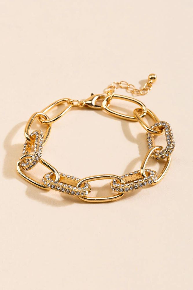 Victoria Secret Bracelet Gold Tone Chain Link Toggle Closure