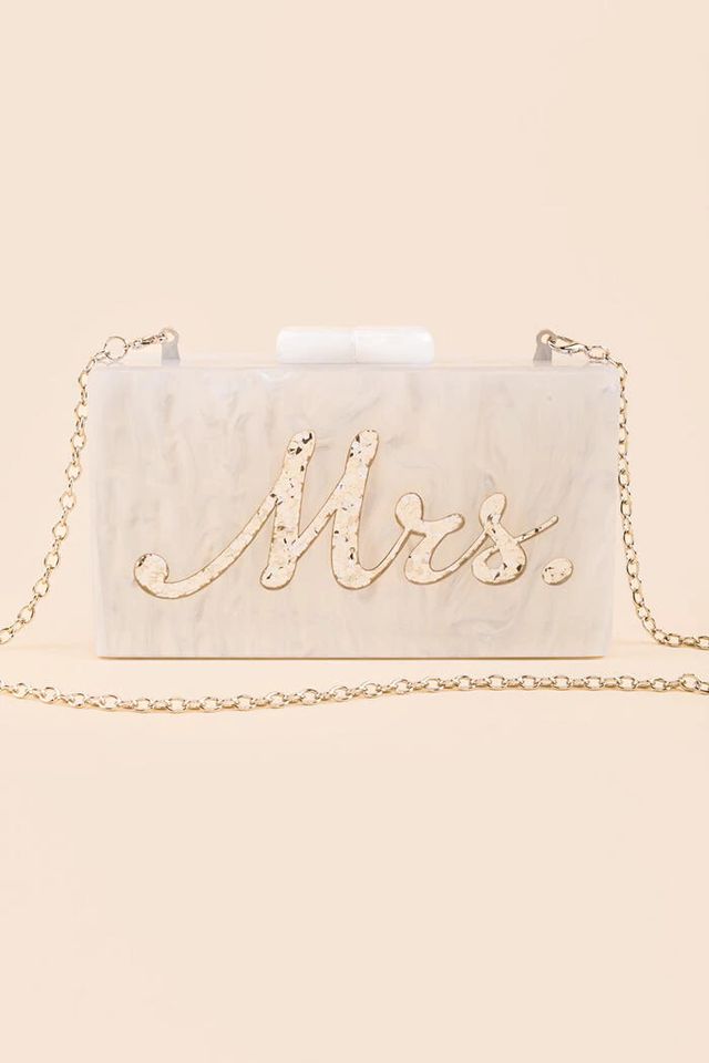 Rainbow Mrs. Bridal Clutch