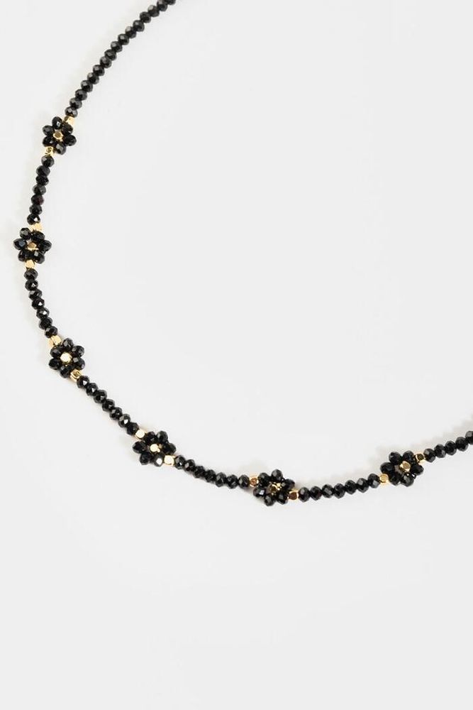 Beaded Flower Choker