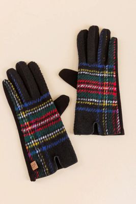 Luna Plaid Form Fitted Tech Gloves