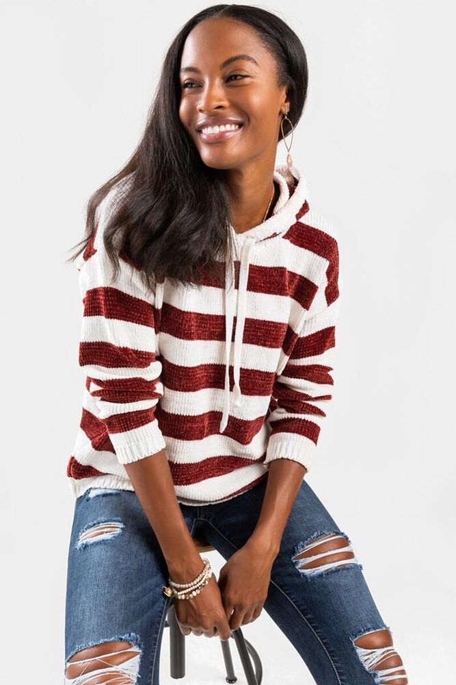 Serrated Månens overflade Baron Francesca's Madelyn Striped Hoodie | Bridge Street Town Centre