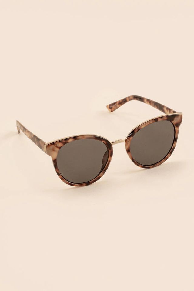 Francesca's Elena Metal Edge Cat Eye Sunglasses