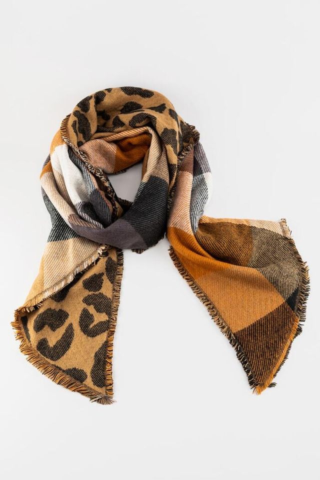 Tasha Leopard Print Scarf