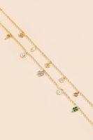 Francesca's Jules Layered Flower Charm Necklace