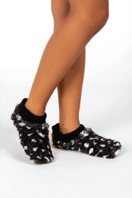 Footables Leopard Fur Slipper Socks