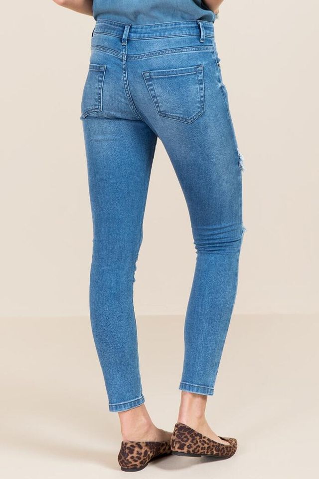 Relaxed Butterfly Patch Jeans