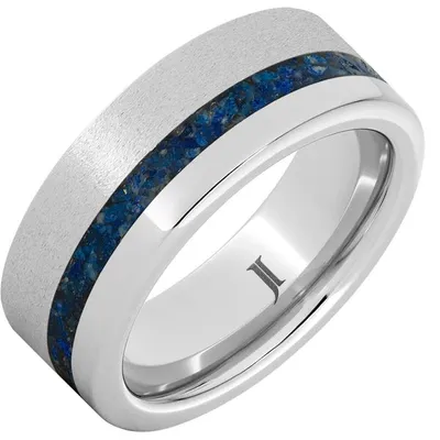 Serinium® Men's Ring with Lapis Lazuli Inlay