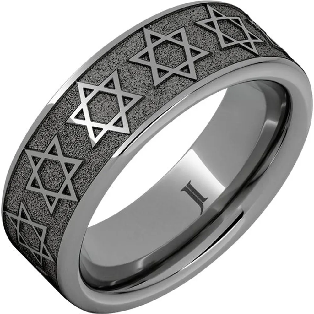 Rugged Tungsten™ Star of David Ring