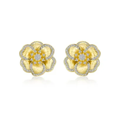 Elegant Flower Stud Earrings