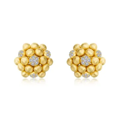 Cluster Button Earrings