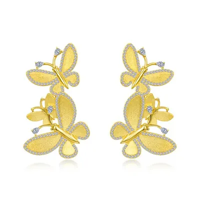 Butterfly Cluster Drop Earrings