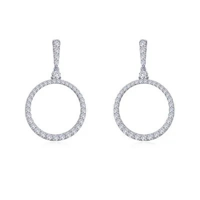 Open Circle Drop Earrings