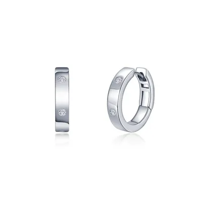 Invisible Set Huggie Hoop Earrings