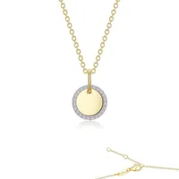 Round Disc Pendant Necklace